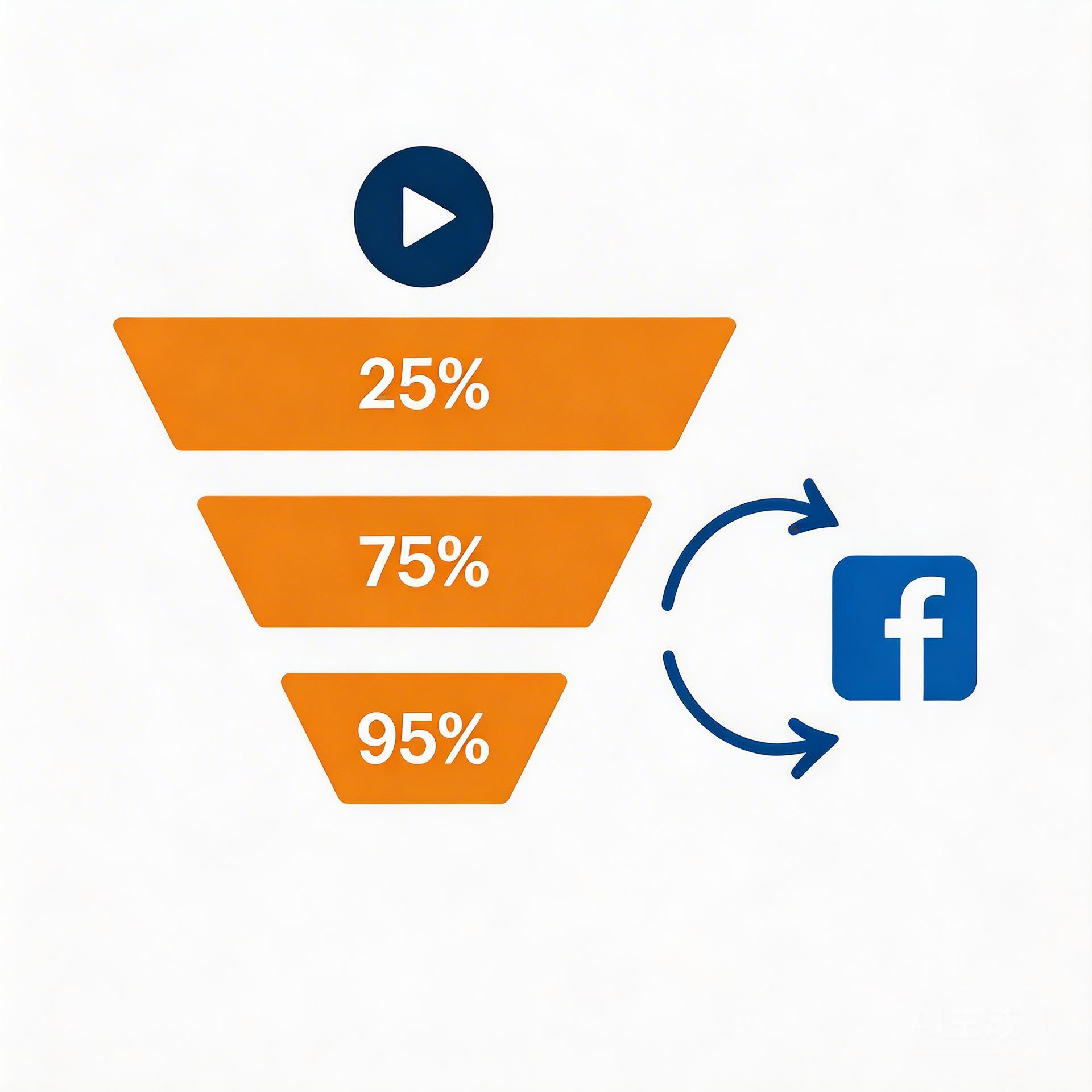 Video engagement audience funnel for Facebook retargeting