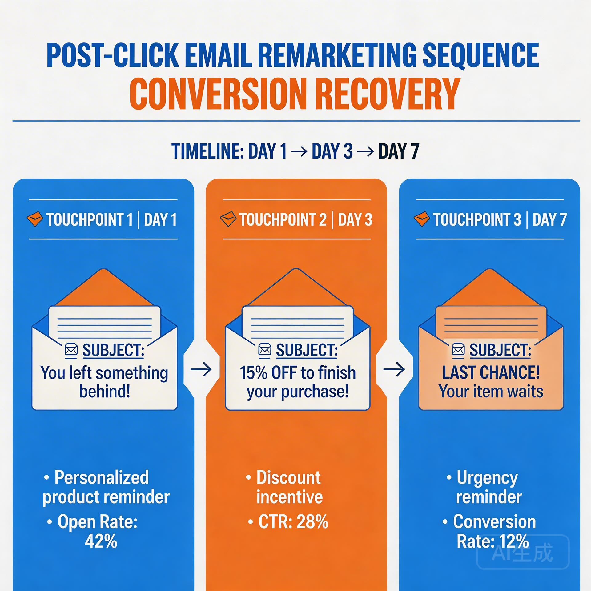 Post-click email re-engagement sequence for social ads