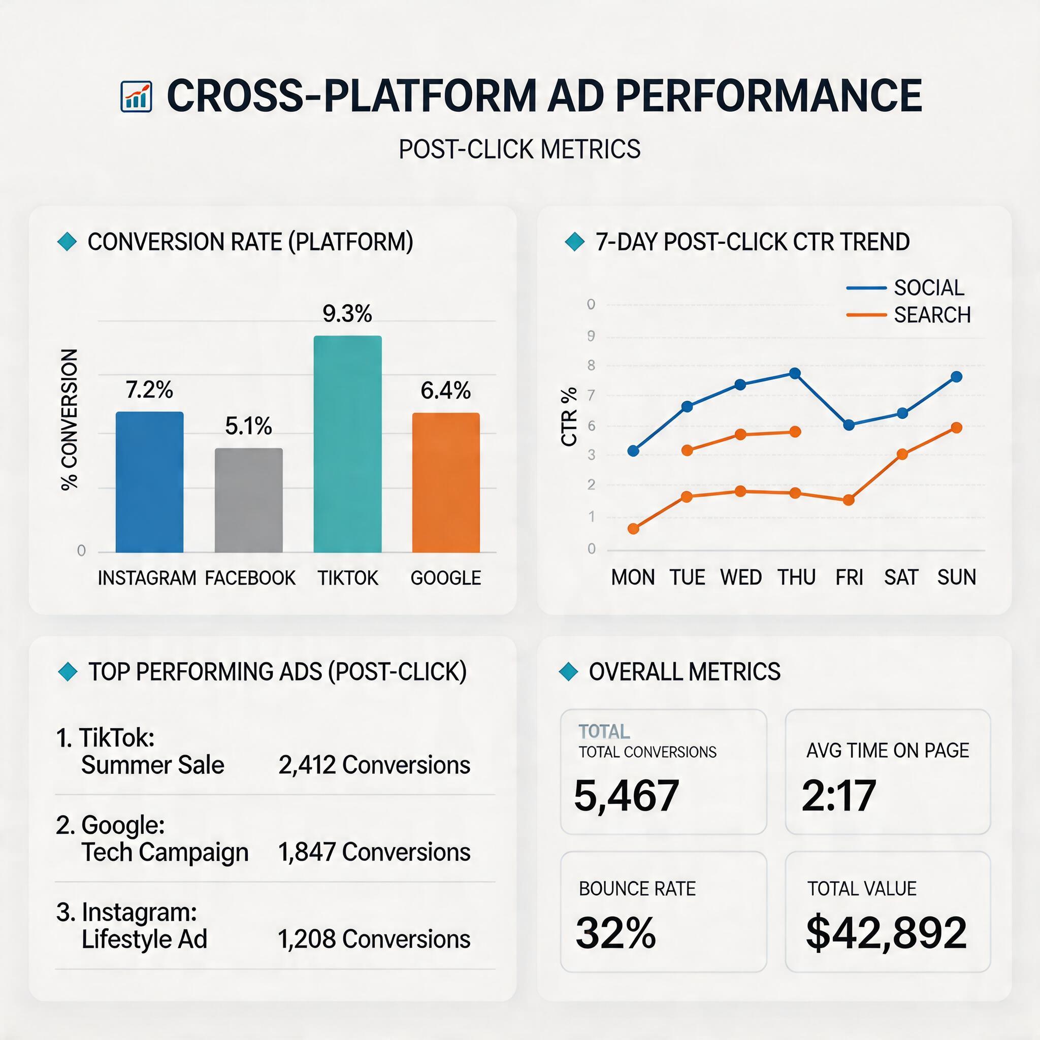 Post-click optimization diagram