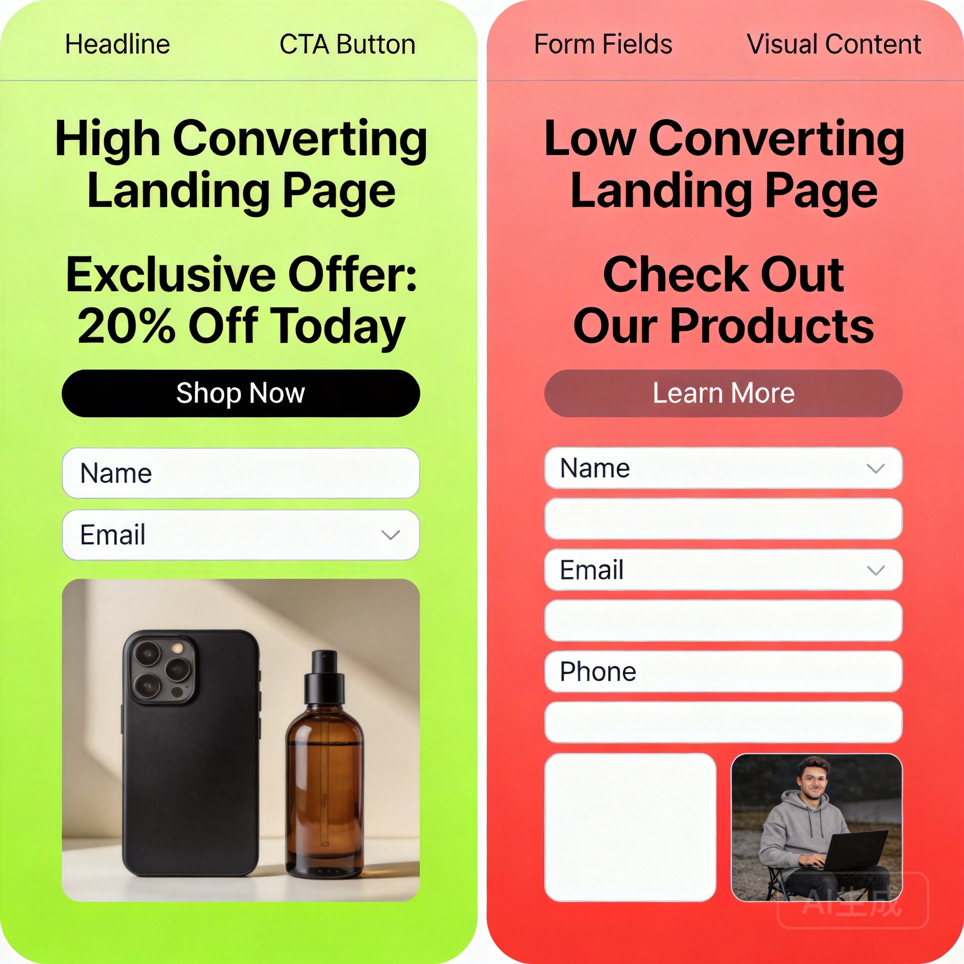 落地页 A/B 测试转化优化