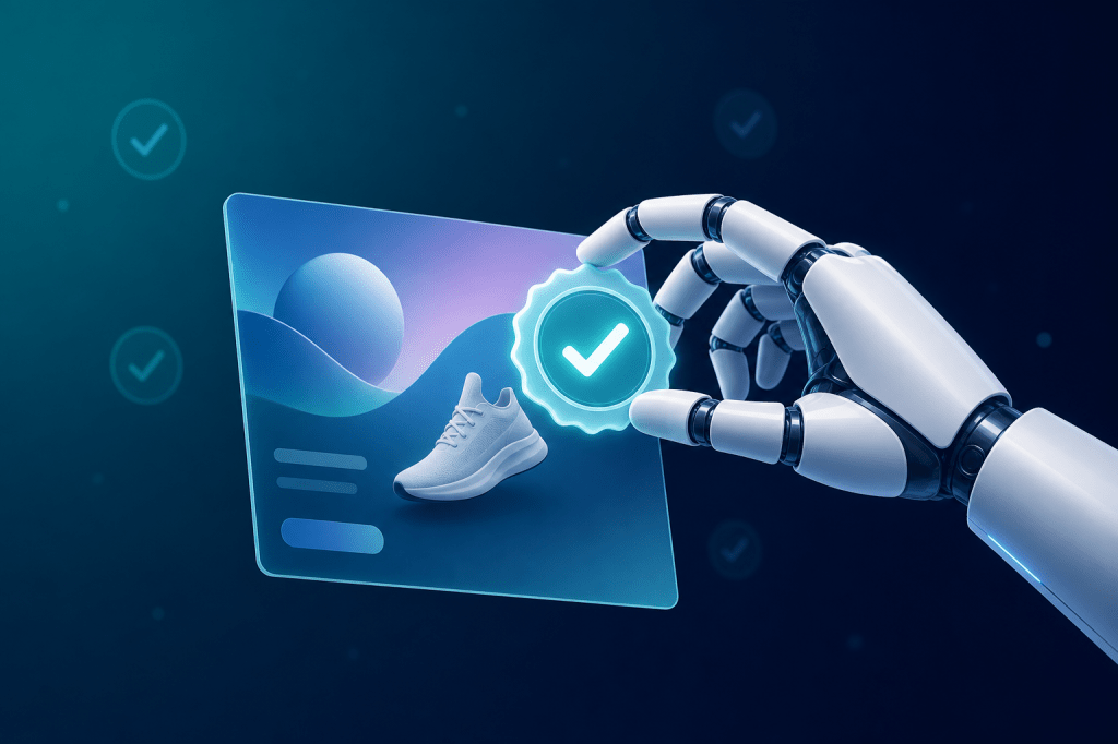 AI 内容标注合规与广告创意优化示意图