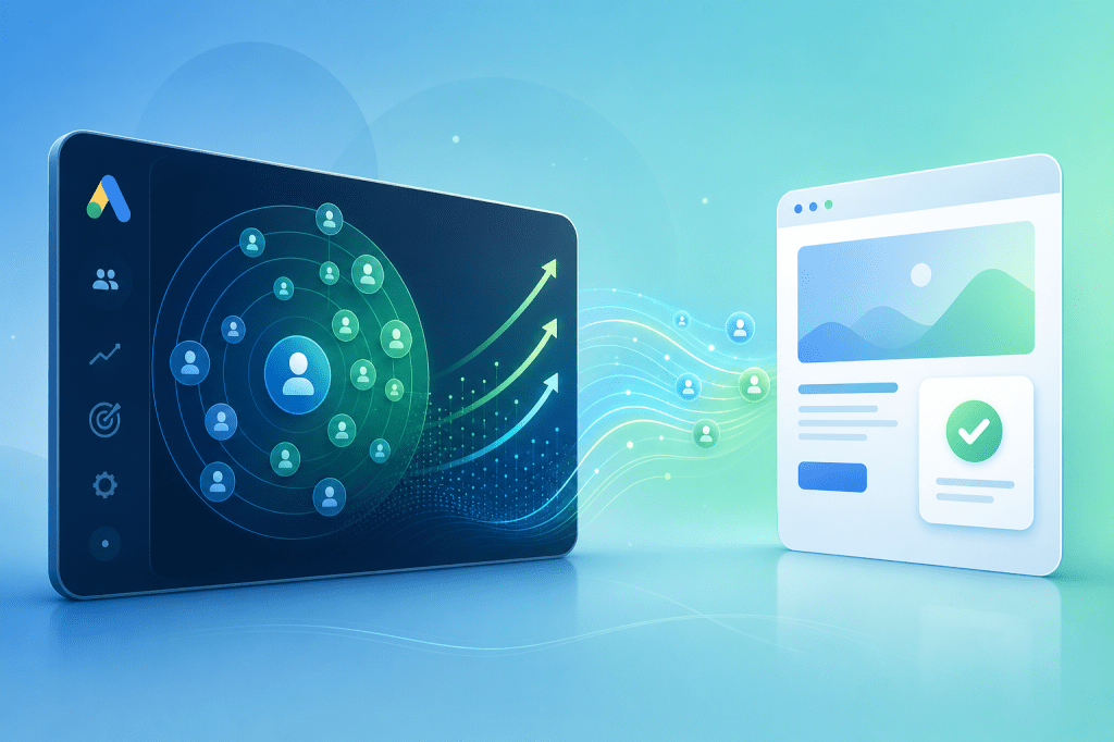 Google PMax Smart Bidding post-click optimization concept