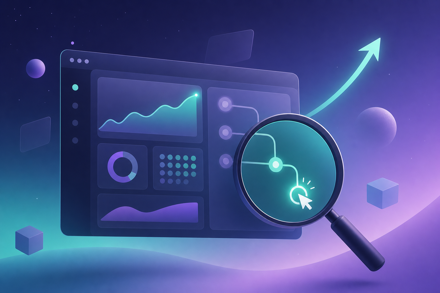 Post-click data optimization dashboard