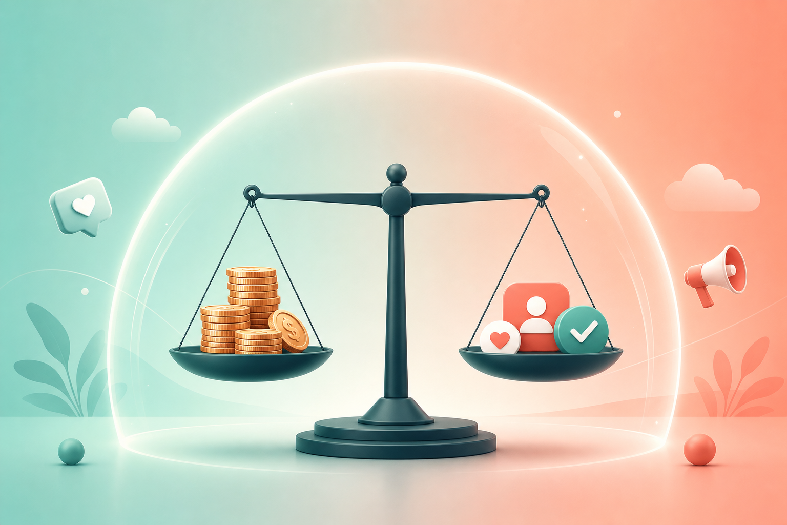 Social advertising cost efficiency and conversion balance