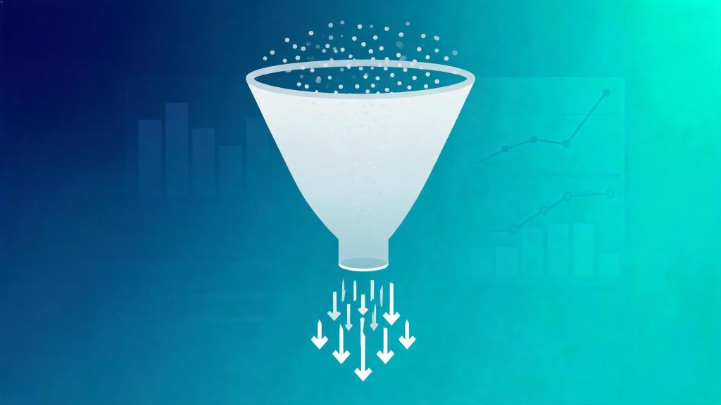 Digital advertising conversion funnel optimization concept