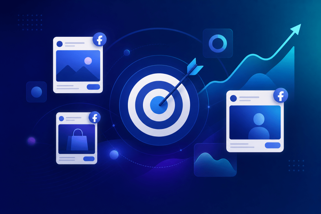 Facebook ads conversion rate optimization dashboard concept