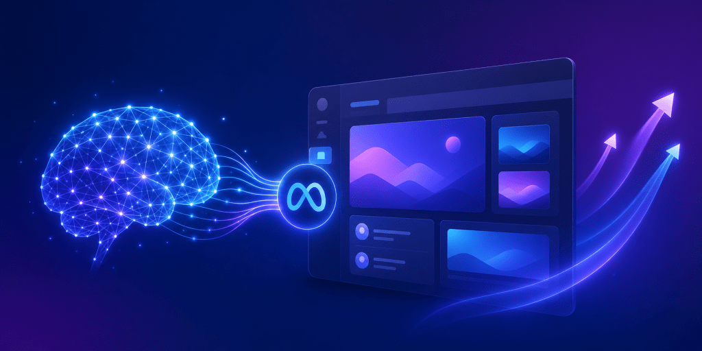 AI automation connecting to Meta advertising dashboard for post-click optimization